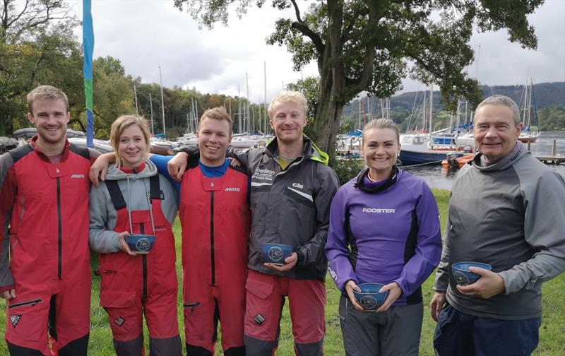 First place prize winners during the Ullswater YC Asymmetric Weekend photo copyright Sue Giles taken at Ullswater Yacht Club