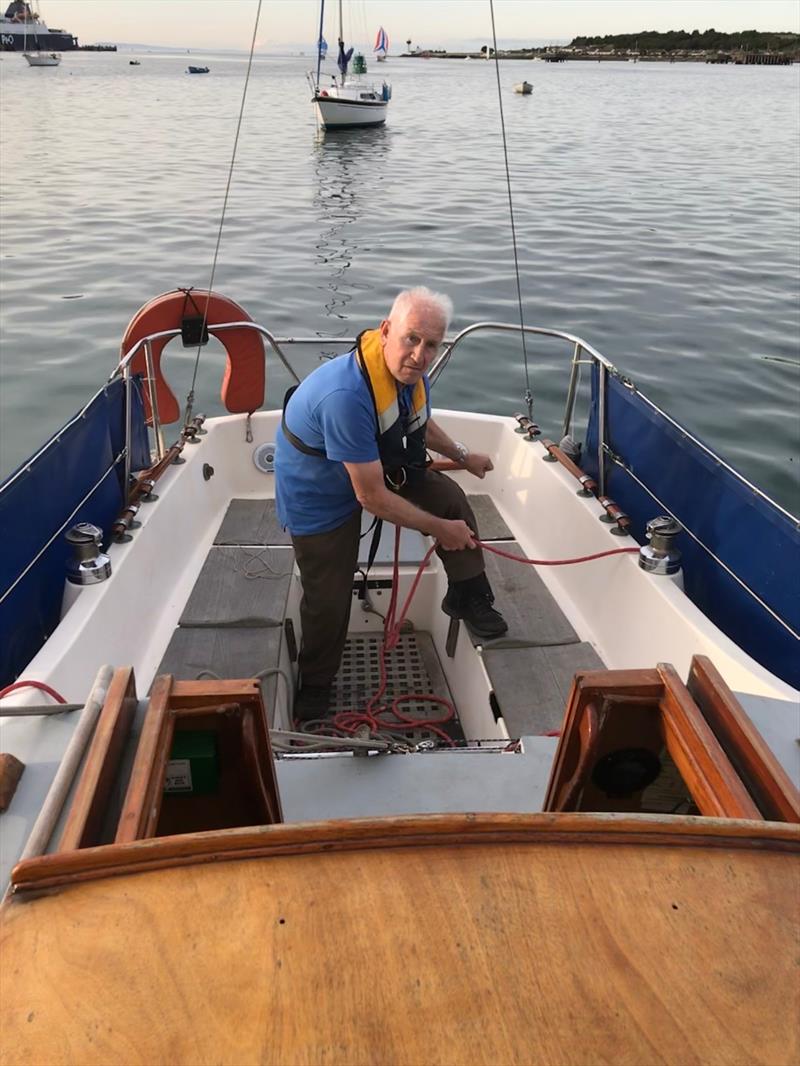 Maurice Adams aboard his Nova 27 'Sahure' photo copyright Eddie Cameron taken at East Antrim Boat Club