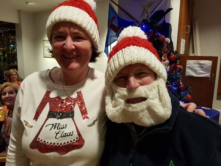 Miriam McCarthy (l) and Monica Schaeffer (really!) (Greystones) – winners of the Best Dressed Boat in Dun Laoghaire Frostbite Series 1 photo copyright Frank Miller taken at Dun Laoghaire Motor Yacht Club