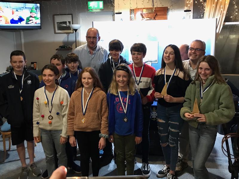 Junior Icebreaker prize winners celebrated at the Charles Hurst Jaguar Land Rover Ballyholme Yacht Club Icebreaker Series Part 1 prize giving photo copyright Mark Mackey taken at Ballyholme Yacht Club