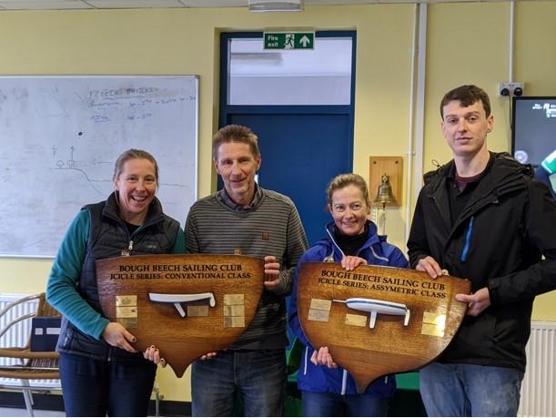 Bough Beech Sailing Club Icicle prize winners photo copyright Deborah Marks taken at Bough Beech Sailing Club