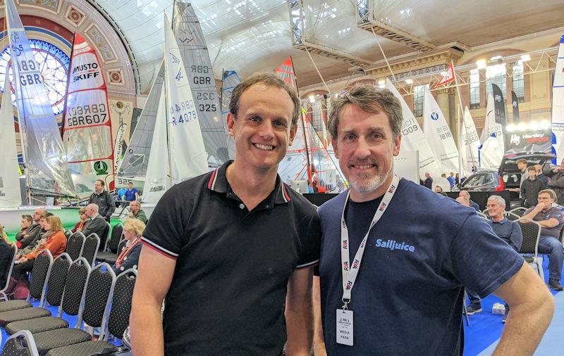 Mark Jardine and Andy Rice at the RYA Dinghy Show 2020 photo copyright Sam Whaley taken at RYA Dinghy Show