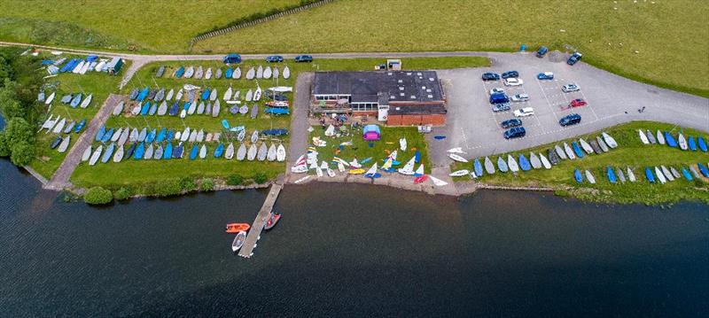 Aerial view of Blithfield Sailing Club - photo © BSC