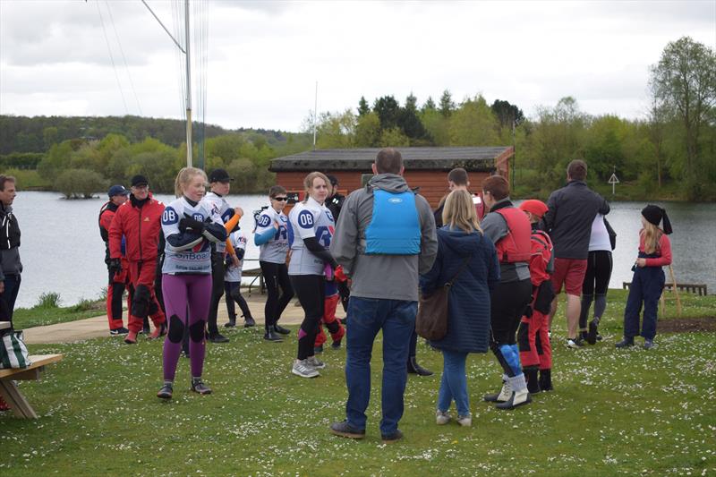 Ripon Sailing Club's Kickstarter Walking Race, talking through the concept of racing pre-lockdown in 2019 photo copyright Gail Jackson taken at Ripon Sailing Club