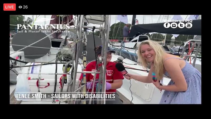 Nic Douglass interviewing Renee Smith photo copyright Nic Douglass / www.AdventuresofaSailorGirl.com taken at Cruising Yacht Club of Australia