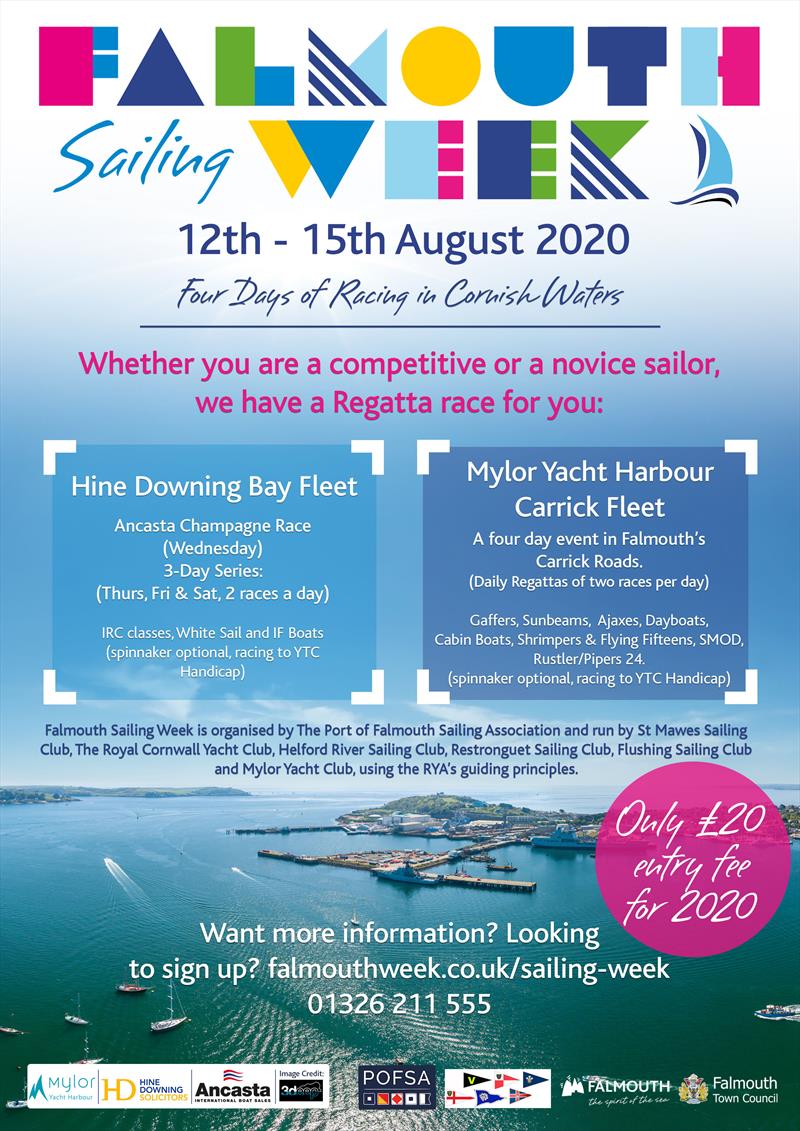 Falmouth Sailing Week 2019 poster photo copyright Falmouth Sailing Week taken at Royal Cornwall Yacht Club