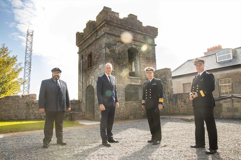 Minister of Foreign Affairs and of Defence Simon Coveney TD marked the Royal Cork Yacht Club's 300th birthday at a small ceremony on Haulbowline island, the Irish Naval Headquarters photo copyright Darragh Kane Photography taken at Royal Cork Yacht Club