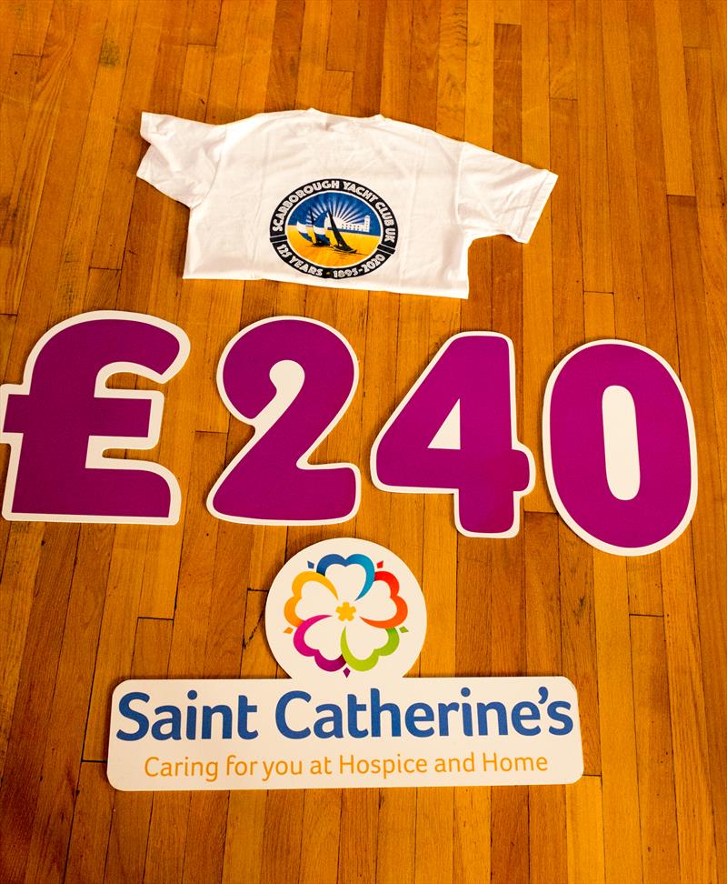 Scarborough Yacht Club members' T-shirt initiative generates £240 donation to Saint Catherine's photo copyright Chris Clark taken at Scarborough Yacht Club