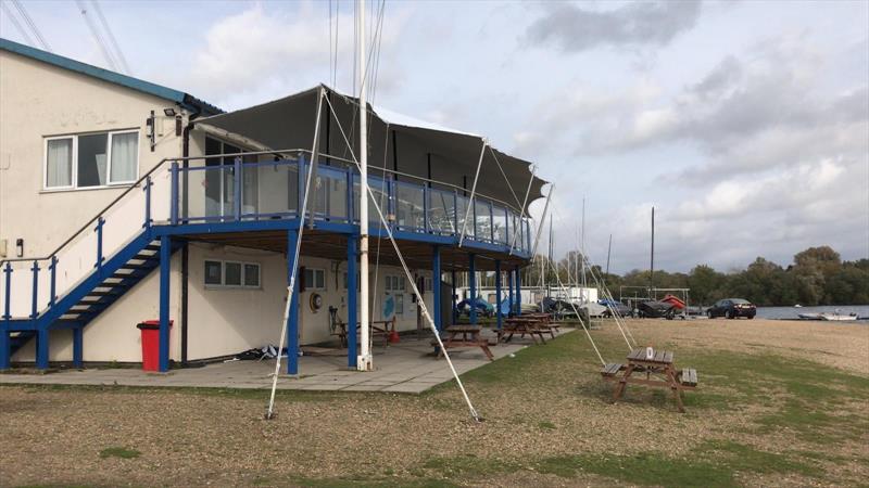 New balcony canopy at Burghfield Sailing Club photo copyright Nigel Rolfe taken at Burghfield Sailing Club