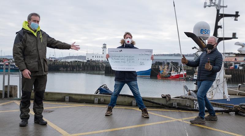 (l-r) SBT's Guy Smith, Rudi Barman, and John Senior photo copyright SYC taken at Scarborough Yacht Club