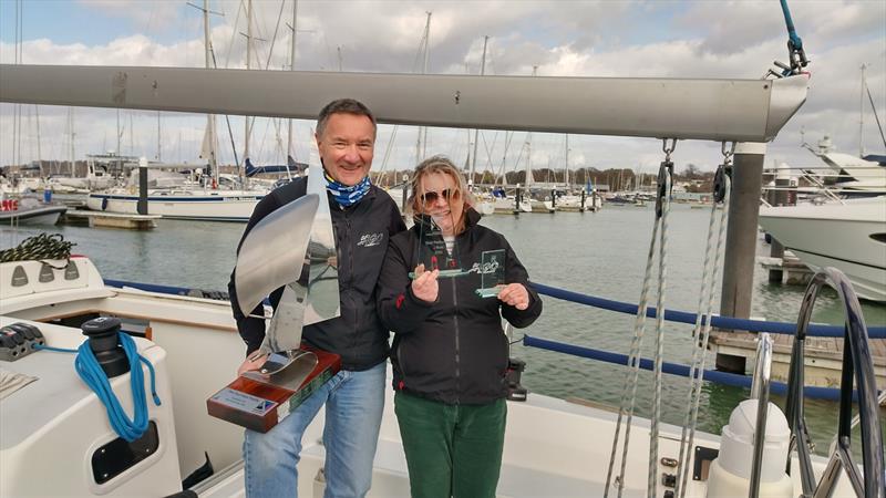 HYS Hamble Winter Series 2020 Prize Winners: Mike and Susie Yates - Jago photo copyright Trevor Pountain taken at Hamble River Sailing Club