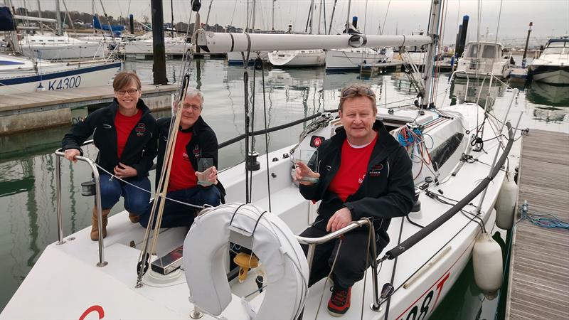 HYS Hamble Winter Series 2020 Prize Winners: Ian Handley and Tim & Rachel James photo copyright Trevor Pountain taken at Hamble River Sailing Club