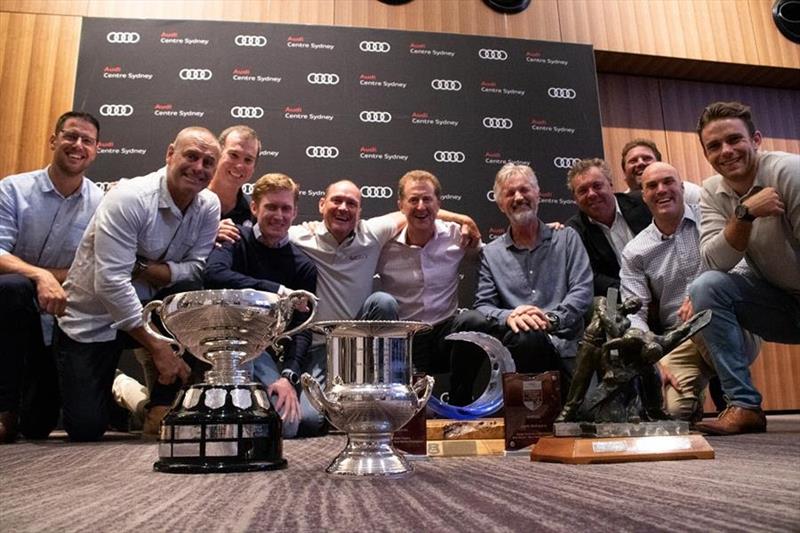 The Gweilo crew celebrate with their trophies at the Audi Centre Sydney Blue Water Pointscore Prizegiving and CYCA Ocean Racer of the Year Award - photo © CYCA