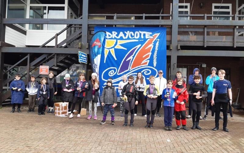 All of the sailors during the Northampton Youth Series at Draycote Water photo copyright Norman and Andrea Byrd taken at Draycote Water Sailing Club