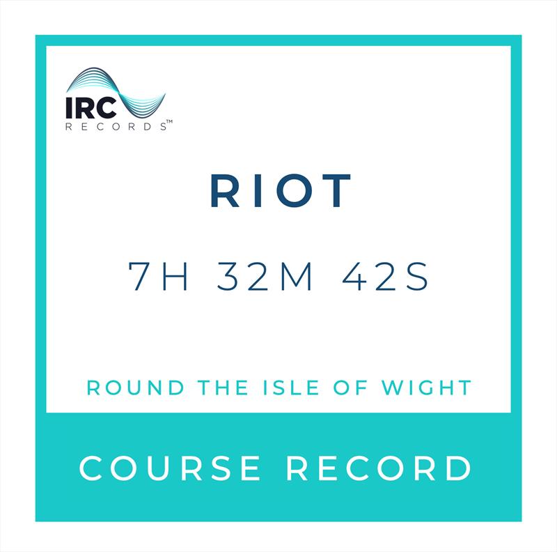 RIOT's IRC Records Round the Isle of Wight Course Record photo copyright IRC Records taken at 