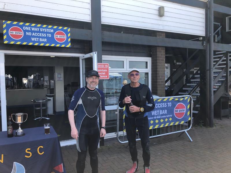 Mike Furner finishes second in the Sir Charles Barratt Pursuit Race photo copyright Dave Rowe taken at Draycote Water Sailing Club