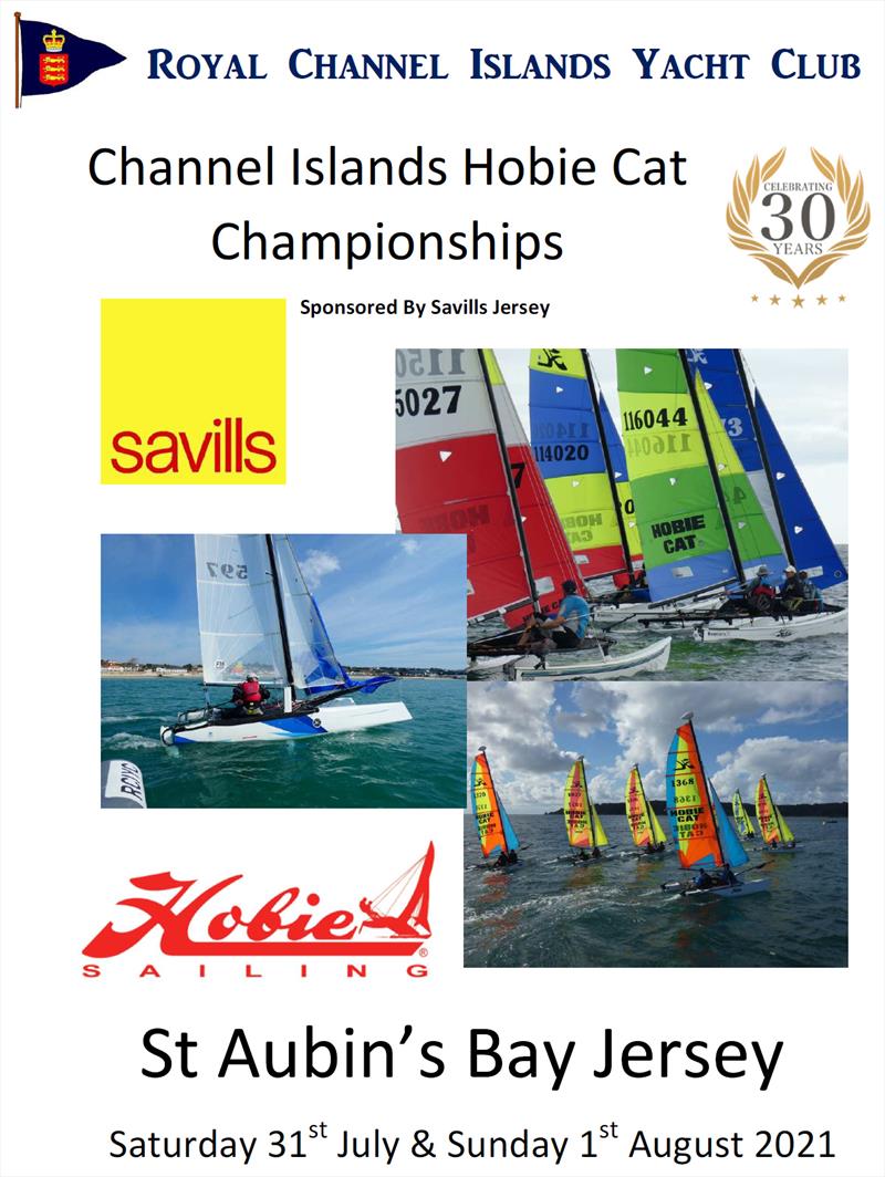 Channel Islands Hobie Cat Championships 2021 poster photo copyright RCIYC taken at Royal Channel Islands Yacht Club