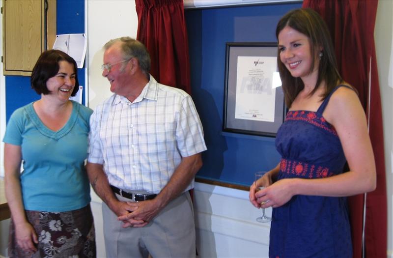 (L-R) Catherine Williams, Ron Miller and Alexis Green of  BBC South Today photo copyright Southampton Sailing Club taken at Southampton Sailing Club