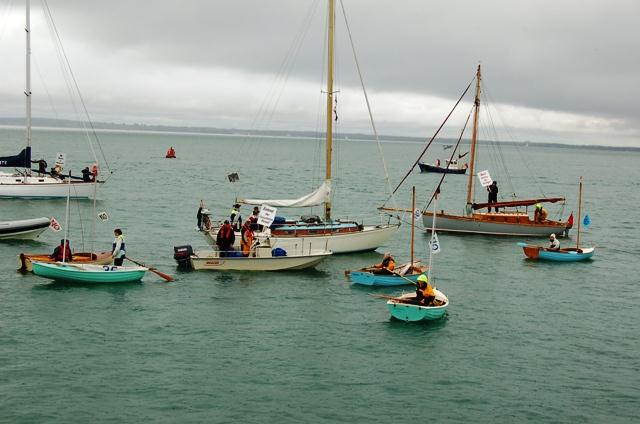 A protest fleet occupies Yarmouth Harbour on the Isle of Wight photo copyright Oliver Dewar taken at 