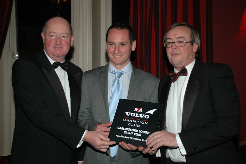 (l to r) Michael McCann Commodore CLYC, Richard Honeyford High Performance Manager RYA and Henry McLaughlin Vice Commodore CLYC photo copyright CLYC taken at Carlingford Lough Yacht Club