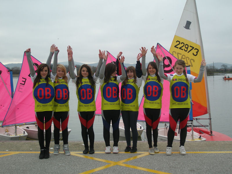 Rhyl sailors celebrate their club getting OnBoard status photo copyright Hamish Stuart taken at Rhyl Yacht Club