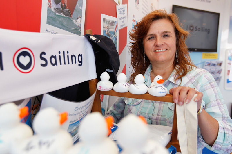13 ilovesailing ducks signed by the 2012 Team GB Olympic and Paralympic sailors photo copyright RYA taken at 