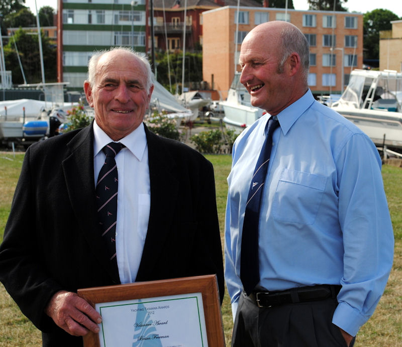 Tasmanian Volunteers award winners Brian Freeman (left) and Scott Price photo copyright Peter Campbell taken at 