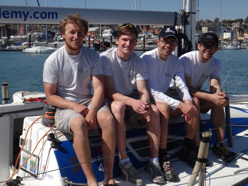 The Artemis Offshore Academy double-handed skippers (l to r) Robin Elsey, Sam Matson, Dyfrig Mon and Alex Gardner photo copyright Artemis Offshore Academy taken at 