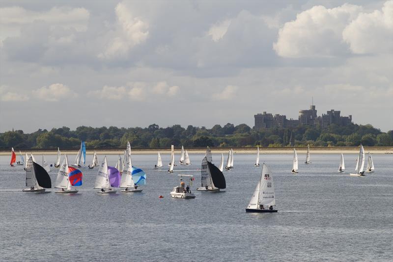 Queen Mother Reservoir, overlooked by Windsor Castle photo copyright Homer Sykes taken at Datchet Water Sailing Club