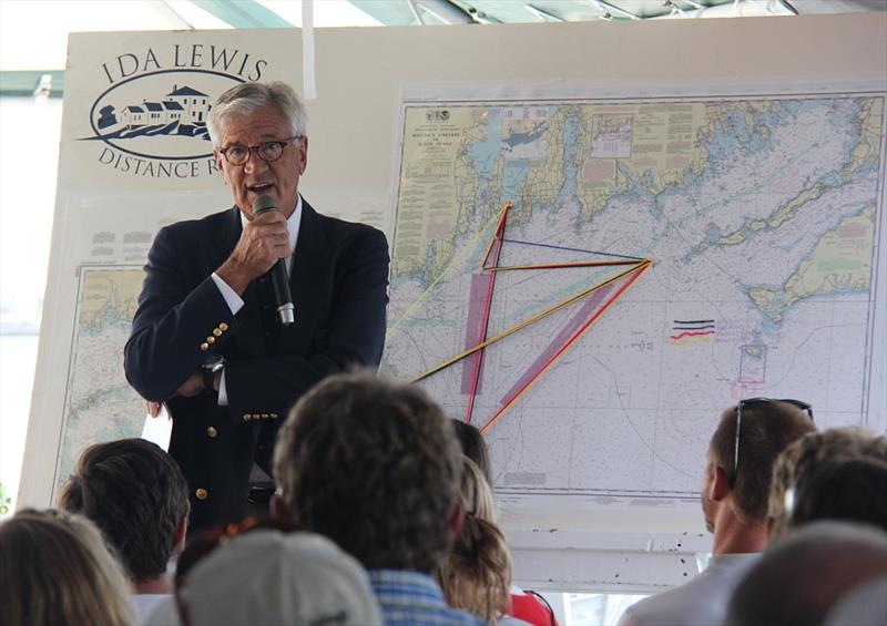 The Ida Lewis Distance Race's Principal Race Officer Peter Gerard addressing competitors during the skippers meeting photo copyright ILYC taken at Ida Lewis Yacht Club