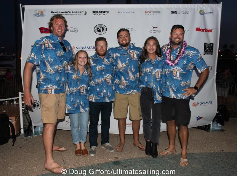 Aloha shirts show team spirit - 2019 Transpac 50 photo copyright Doug Gifford taken at Transpacific Yacht Club