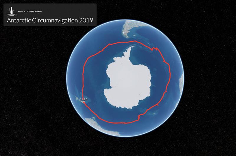 SD 1020 circumnavigated the Southern Ocean, a mission of 22,000 kilometers, in 196 days, the first unmanned system to complete an Antarctic circumnavigation photo copyright Saildrone taken at 