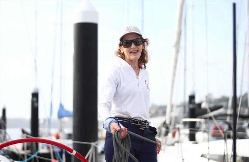 Karen Ewels preparing to race on Nine Dragons - 2026 Nautilus Marine Insurance Sydney Harbour Regatta photo copyright Brett Costello taken at Middle Harbour Yacht Club