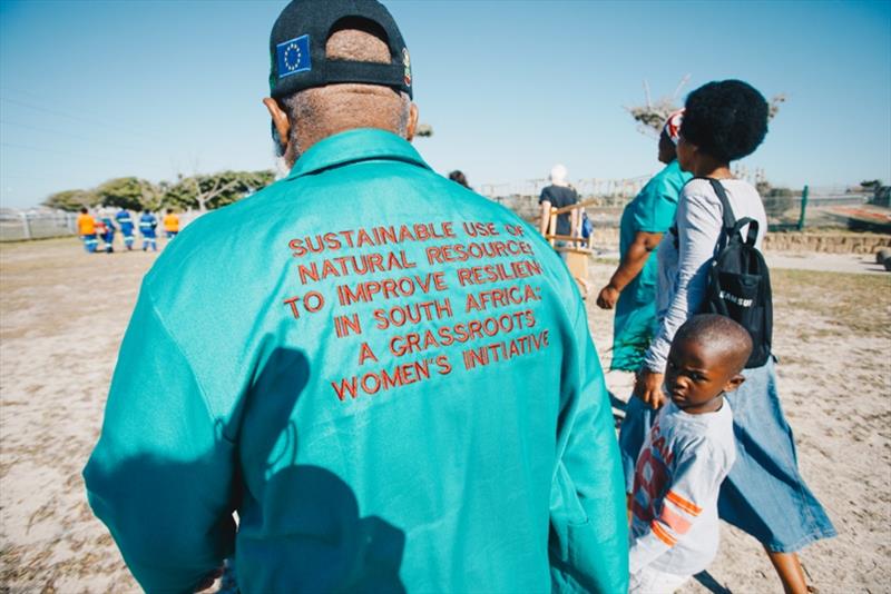 The team met with the Grassroots Women's Intative who's been leading the creation of community gardens and parks in the township photo copyright Atila Madrona / Vestas 11th Hour Racing taken at 