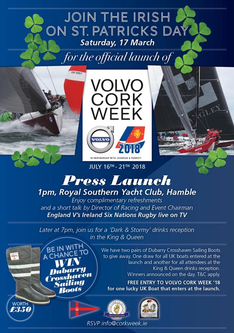 Official UK launch of Volvo Cork Week 2018 photo copyright Volvo Cork Week taken at Royal Southern Yacht Club