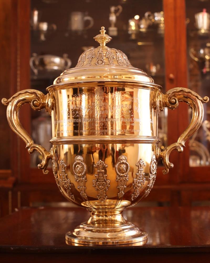 King Edward VII Gold Cup is oldest match racing trophy in world for one-design keelboats. The Gold Cup was given in 1907 by King Edward VII at the Tri-Centenary Regatta, in commemoration of 300th anniversary of the first permanent settlement in America photo copyright Charles Anderson / RBYC taken at Royal Bermuda Yacht Club