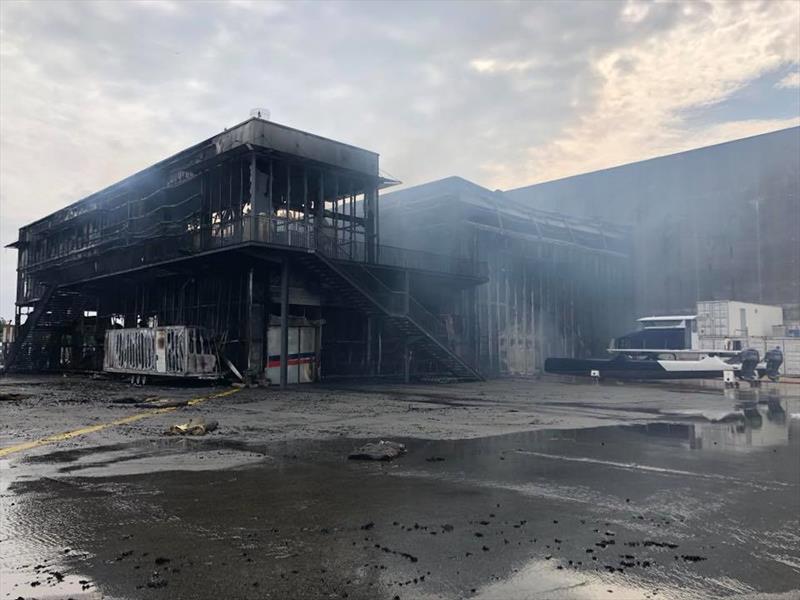 The Lorient base of (Groupama) Team France has been destroyed in a fire photo copyright Team France taken at New York Yacht Club