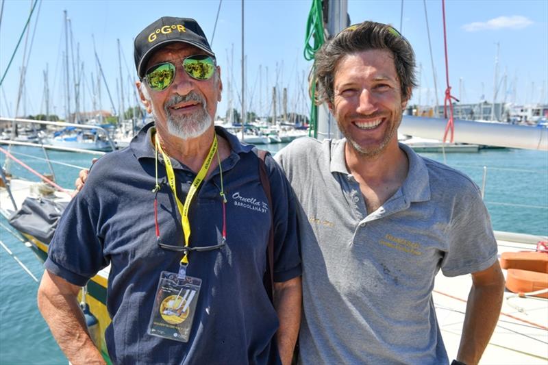 Francesco Cappelletti (right) with Alex Carozzo in Les Sables d'Olonne last week. Francesco, who withdrew from the GGR today will undertake the voyage as an independent Carozzo Sailor - photo © Christophe Favreau / PPL / GGR