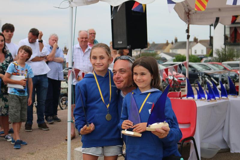Parent and Child winners Frankie Karas and Stephen and Morgan Cross photo copyright James Stacey taken at Brightlingsea Sailing Club