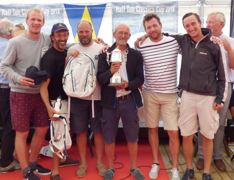 The Waverider team with the Half Ton Classics Cup IOR Vintage Trophy photo copyright Fiona Brown taken at Koninklijke Yachtclub Nieuwpoort