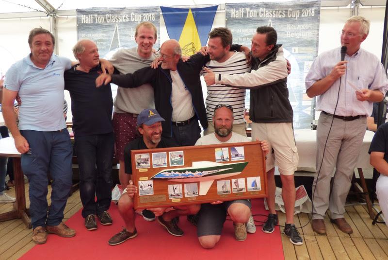 Team Waverider with special friends Ian Van Burm and Tom Florizoone with the Spirit of Half Ton Trophy photo copyright Fiona Brown taken at Koninklijke Yachtclub Nieuwpoort