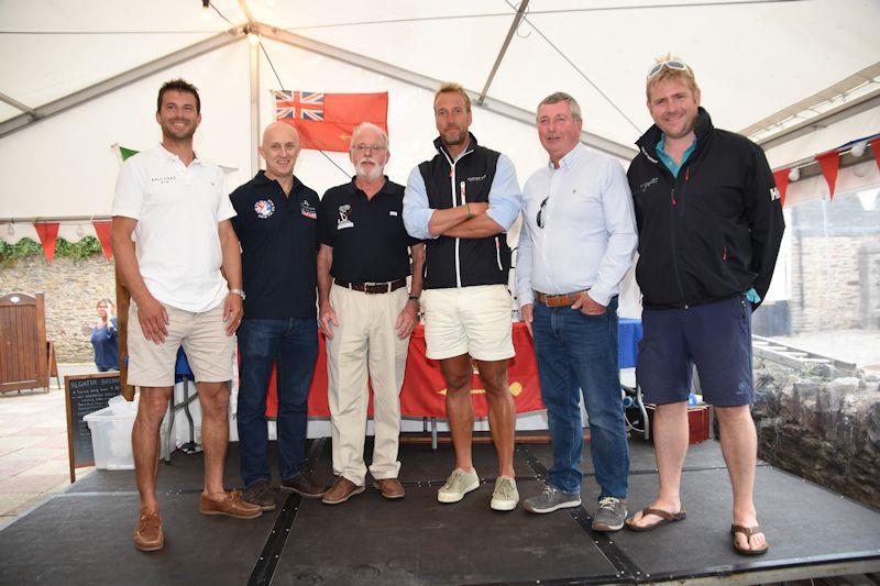 Dartmouth Sailing Week sponsors including Salcombe Gin and Chatham Marine with Ben Fogle and Peter Boote (Joint Regatta Sailing Committee Chairman) photo copyright Paul Gibbins / pgc.pixieset.com taken at 