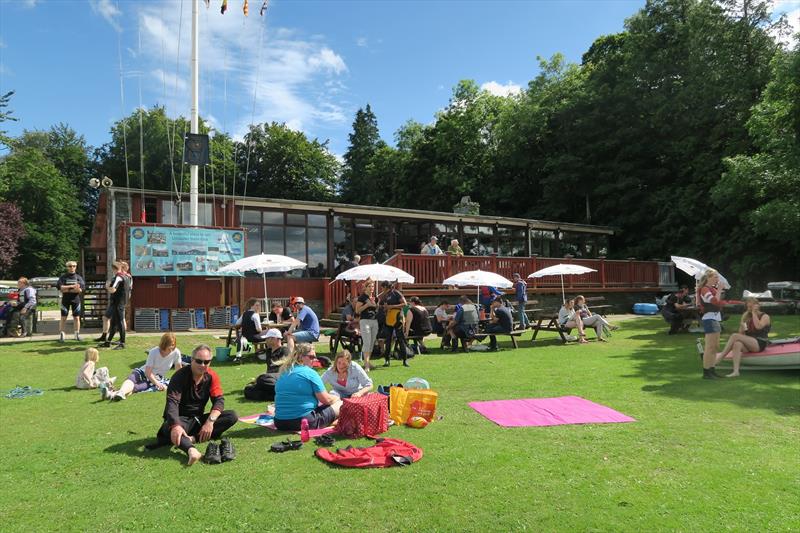 The current UYC clubhouse on a sunny day (opened 1960 and renovated after 2015 floods) photo copyright UYC taken at Ullswater Yacht Club