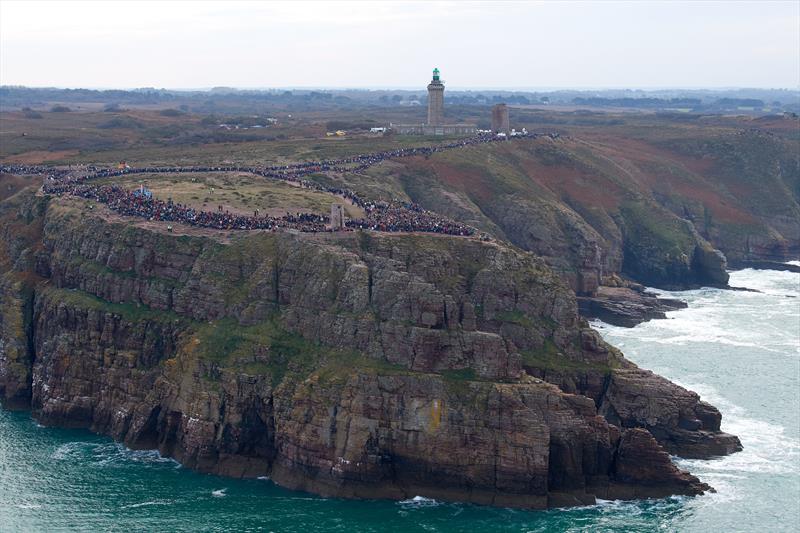 Thousands watch the Route du Rhum Destination Guadeloupe get underway from Cap Fréhel photo copyright Yvan Zedda taken at 