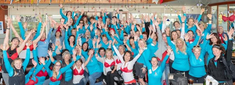 Red Bra Regatta racers celebrate! photo copyright Gerard Sheridan taken at South Beach Yacht Club