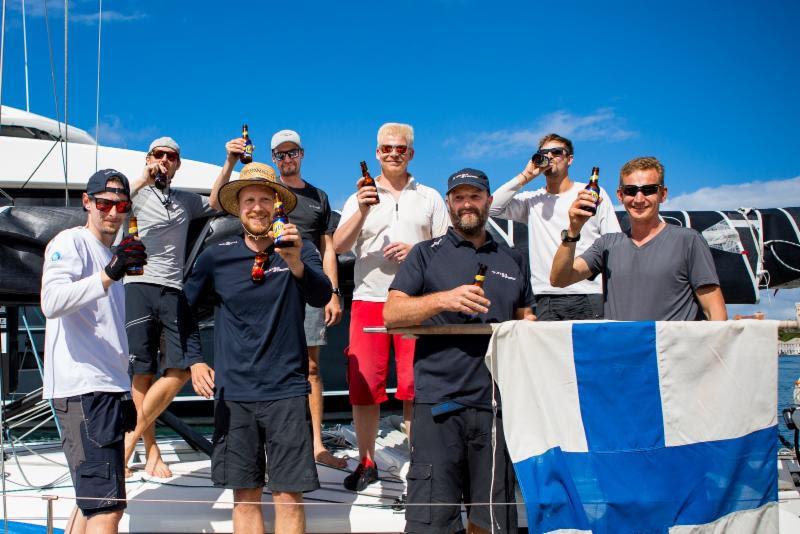 Arto Linnervuo's Finnish Xp-44 Xtra Staerk finished the 2018 RORC Transatlantic Race on the 11th December in an elapsed time of 17 days 01 hrs 40 mins and 24 secs. The all-Finnish team is on a mission to promote offshore sailing in Finland photo copyright RORC / Arthur Daniel taken at Royal Ocean Racing Club