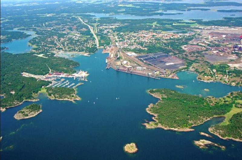 Oxelosund harbor on the beautiful Baltic coast of Sweden photo copyright Event Media taken at 