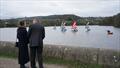 HRH The Princess Royal watches a display of team racing with club Commodore, Chris Gay, on Toddbrook Reservoir © Toddbrook SC