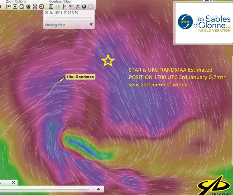 The storms that are predicted to surround Uku Randmaa over the next 24 hours - Golden Globe Race - photo © Golden Globe Race