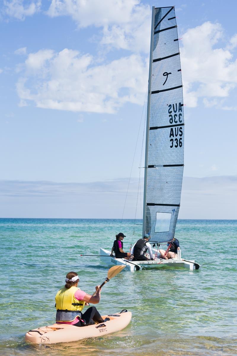 Women are not only learning to sail, but enjoying other water sports as well photo copyright Mary Tulip taken at Mount Martha Yacht Club